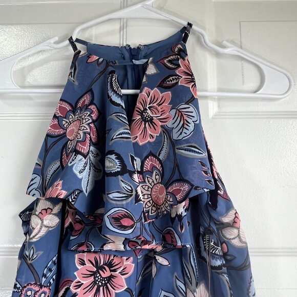 NWT Vince Camuto Size 2 Floral Halter Smocked Maxi Dress - Picture 5 of 10